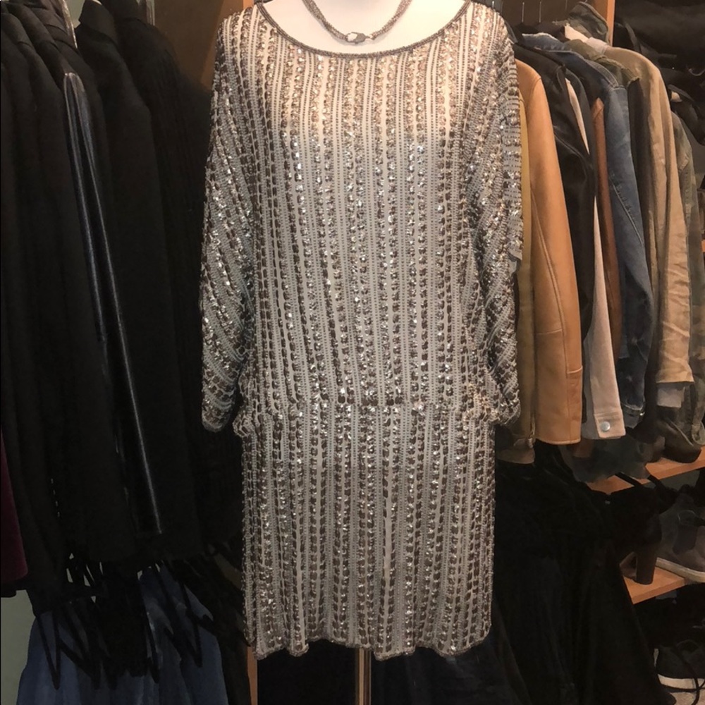 Parker silk Beaded Top